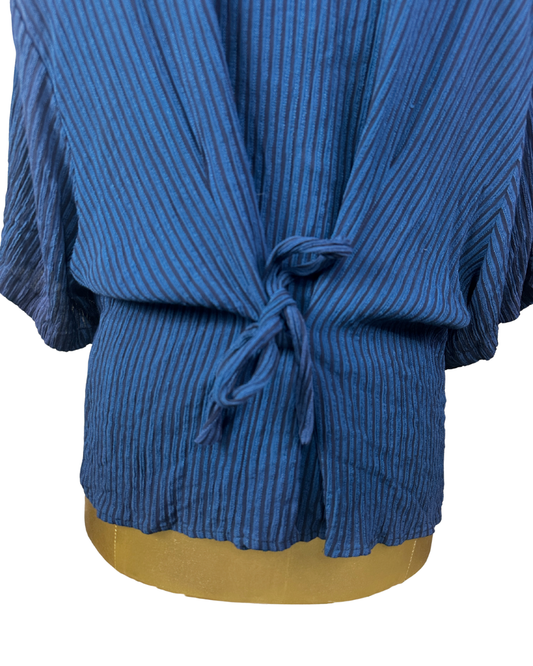 Exposé Blouse w/ Tie-Back Detail & Shoulder Pads 3XL