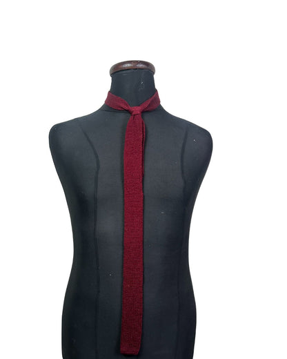 Maroon Knit Necktie