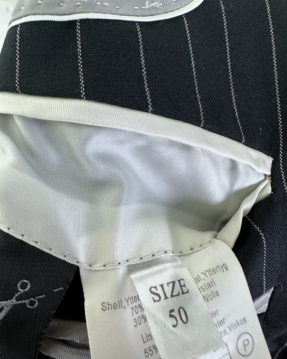 Batistini Striped Wool-Blend Full Suit - Size 50