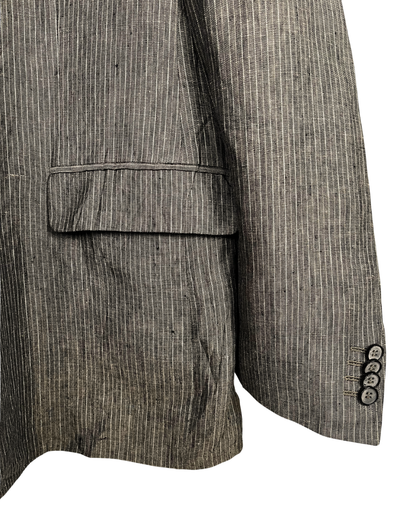 Vintage Stones Linen Pinstripe Blazer - Size 56