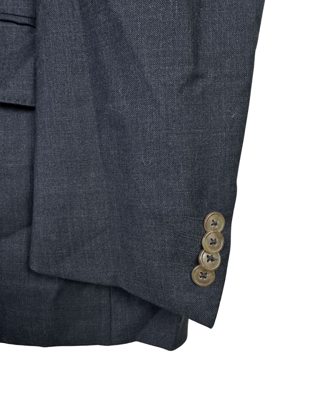 Dark Gray Pure Virgin Wool Blazer - Size 50