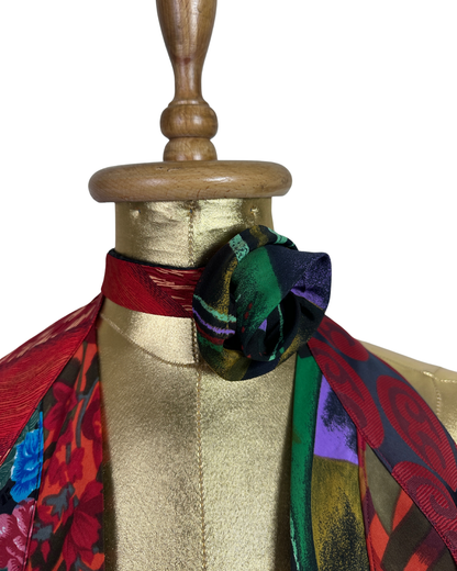 Handmade Upcycled Tie Vest Top with Choker