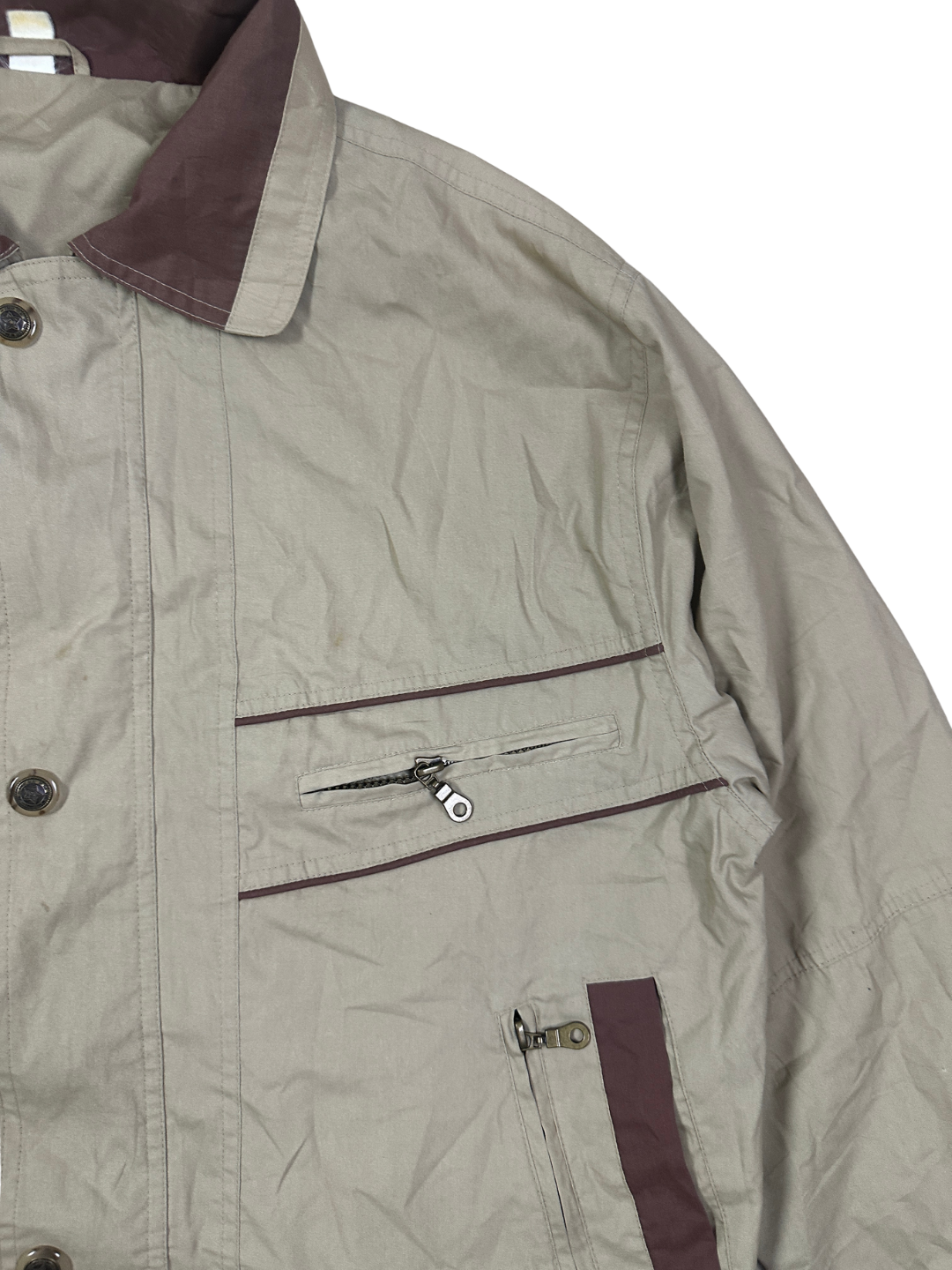 Vintage Two-Tone Utility Bomber Style Jacket - XL