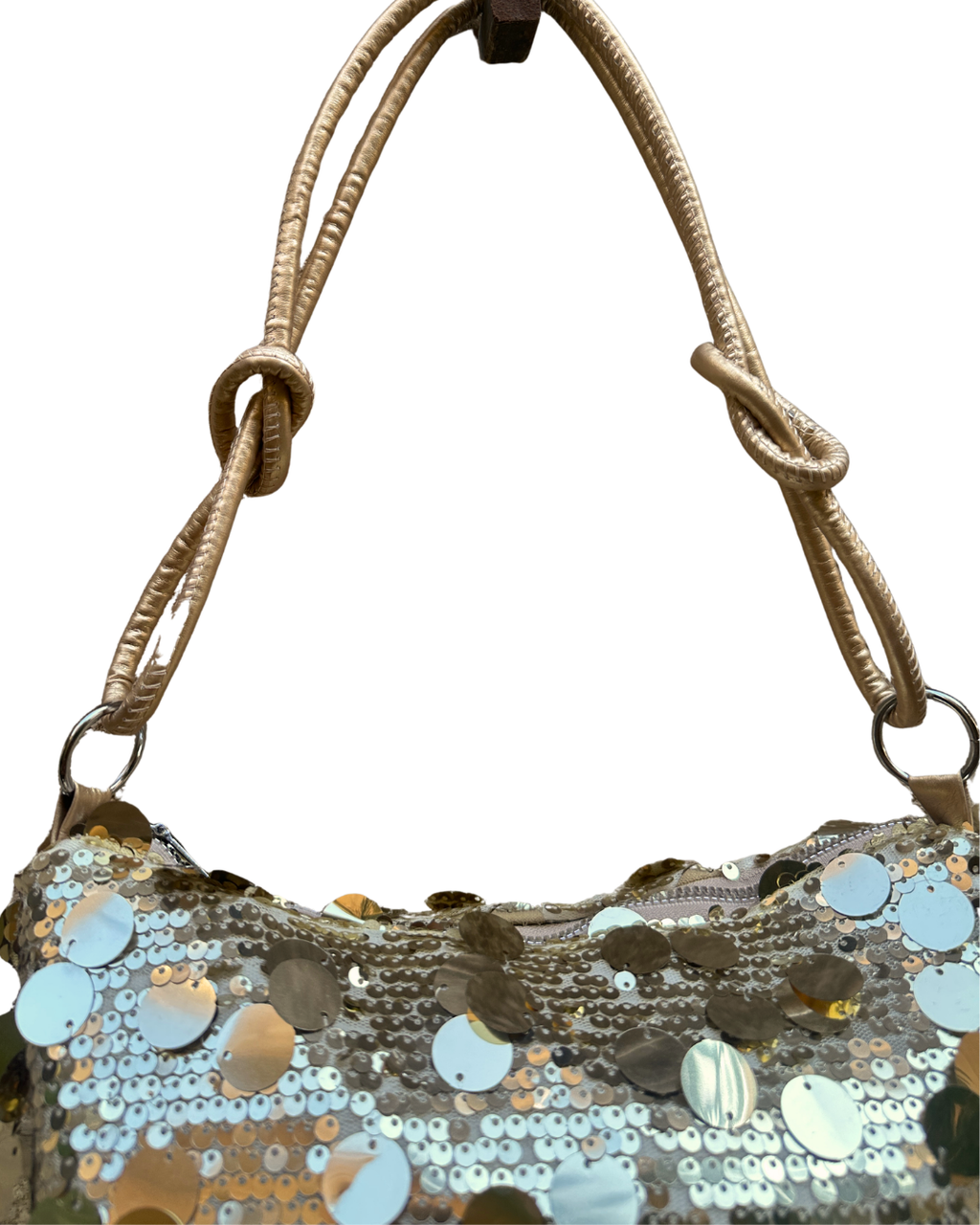 Y2K Sequin Gold Shoulder Bag