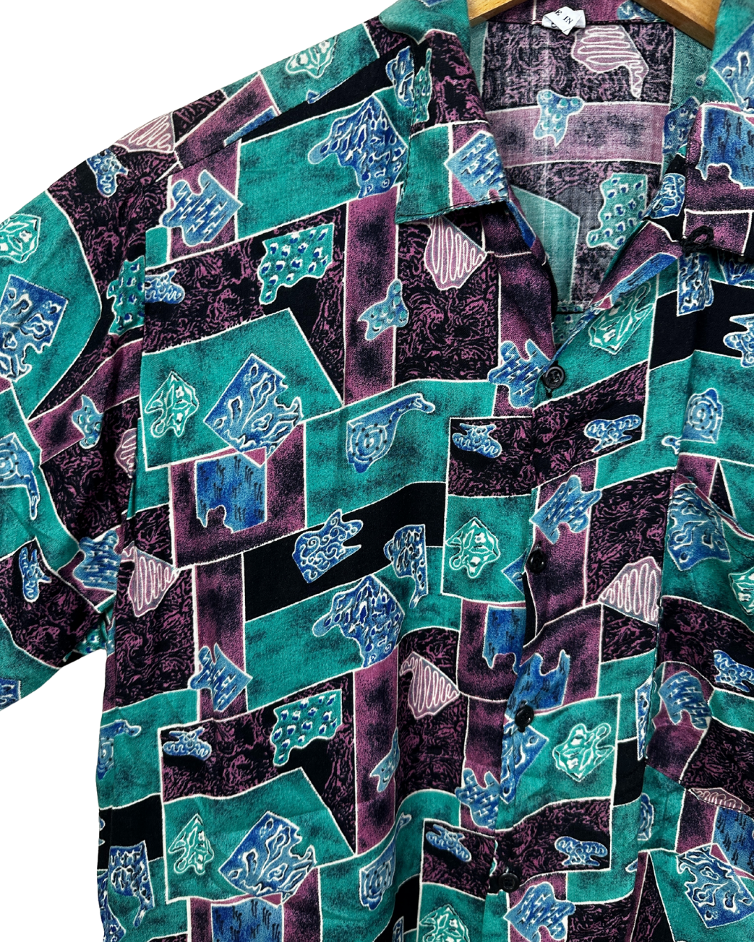 Vintage 90s Geometric Abstract Print Shirt