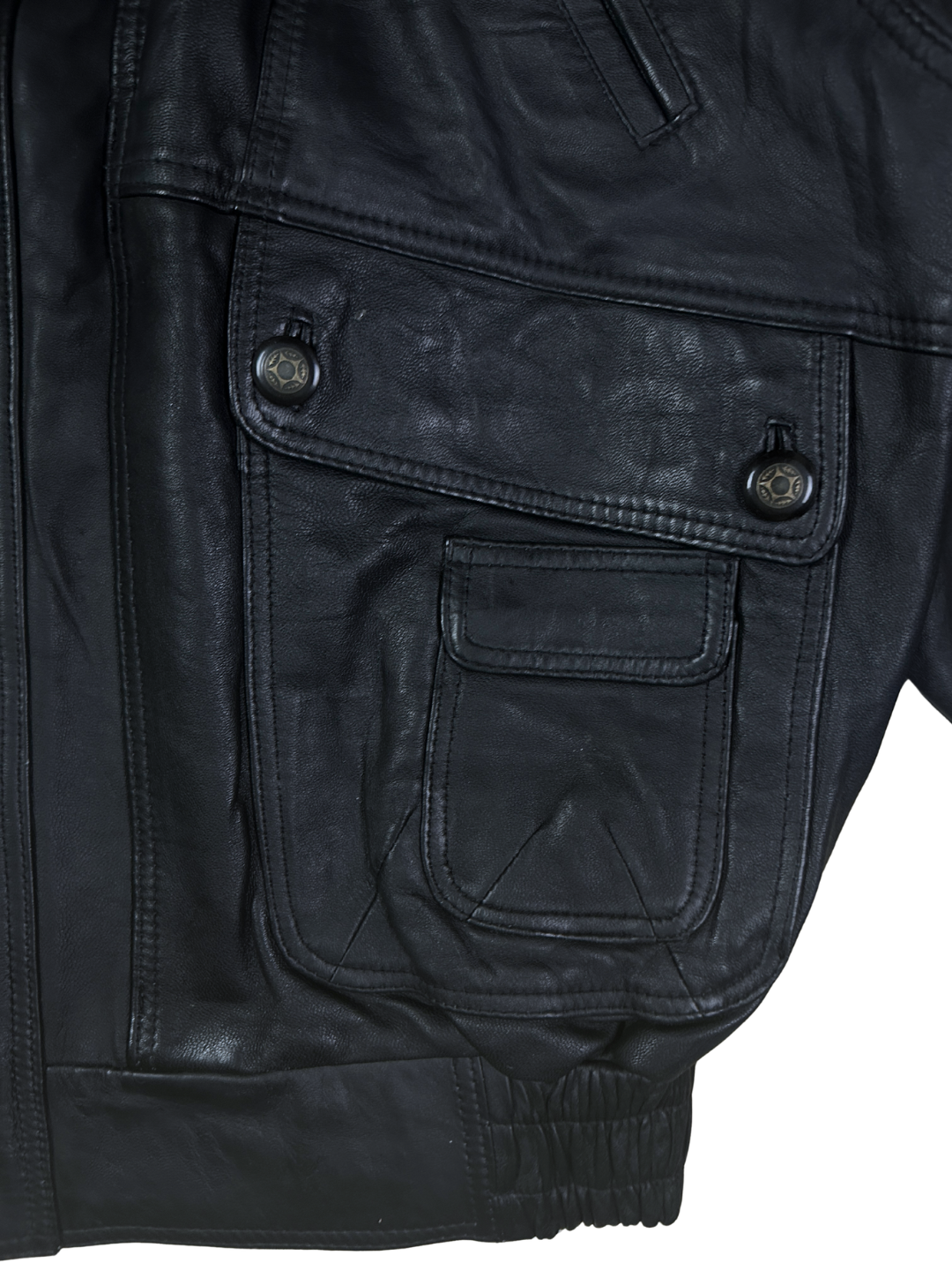 Vintage 90s Genuine Leather Jacket XL