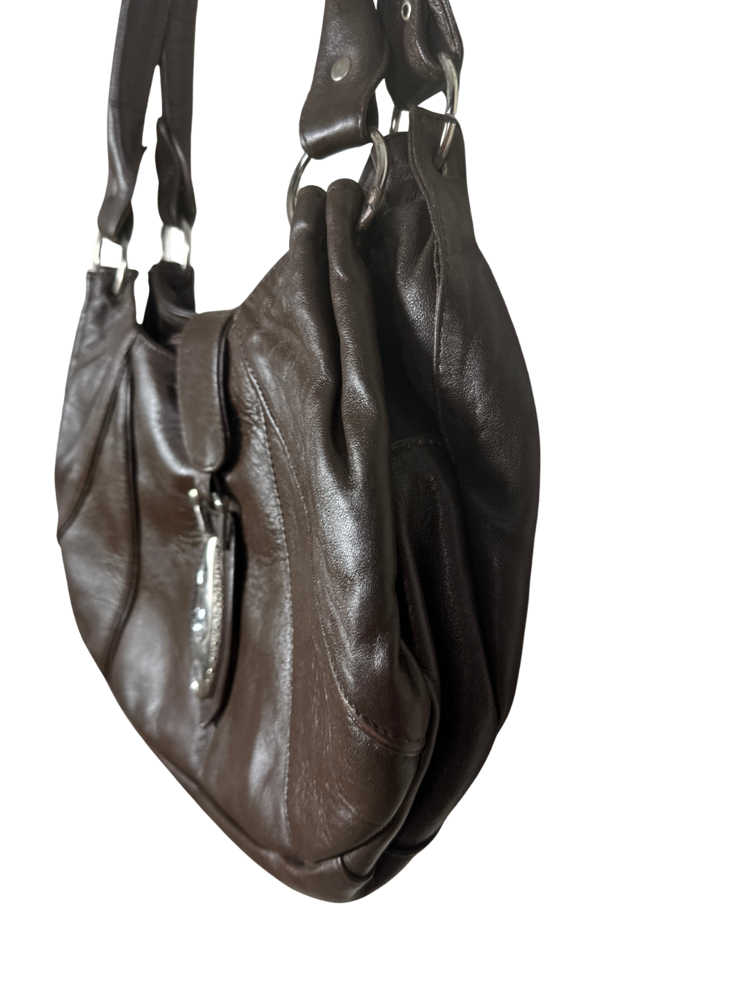 Vintage Brown Genuine Leather Shoulder Bag