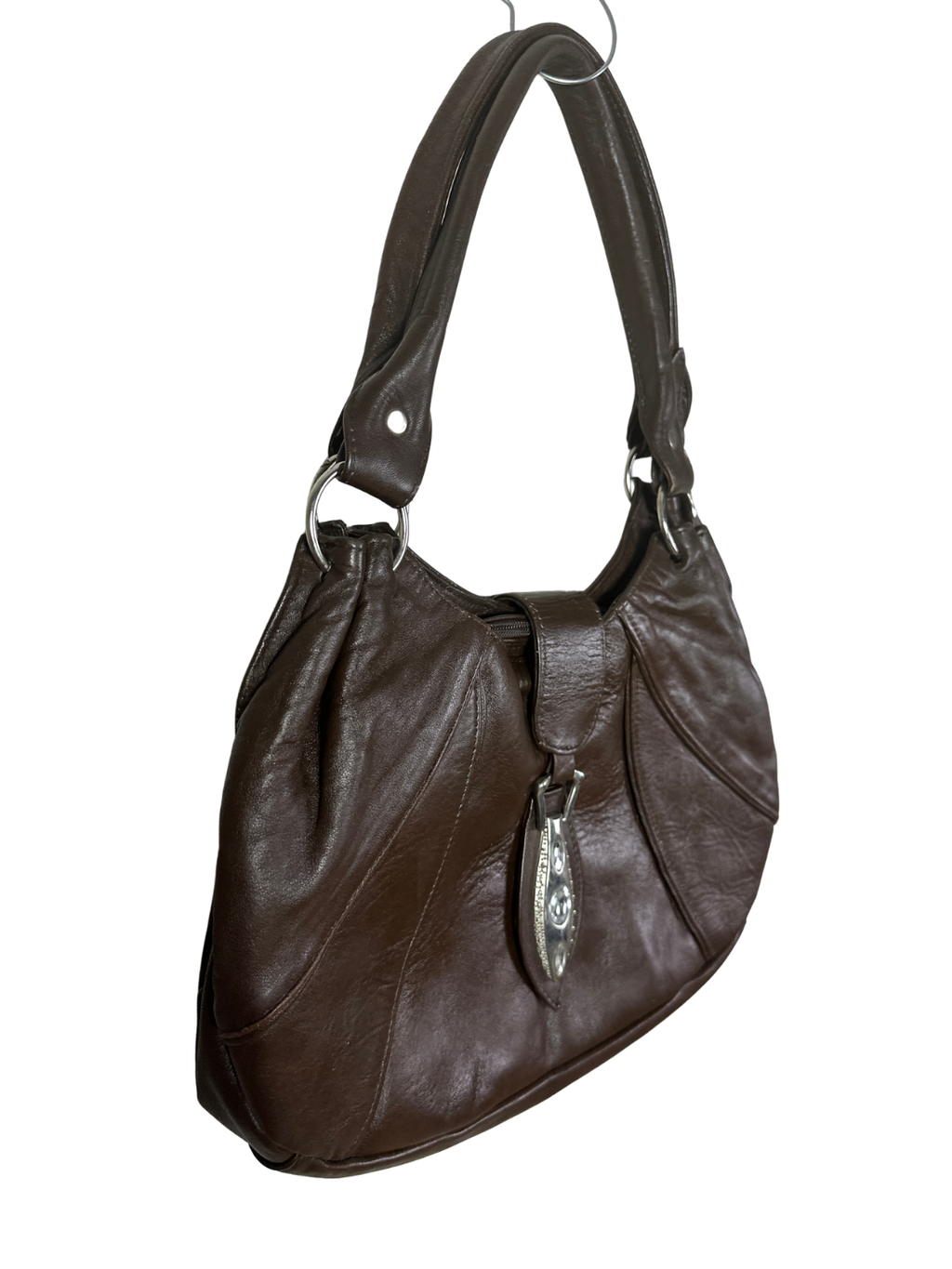 Vintage Brown Genuine Leather Shoulder Bag
