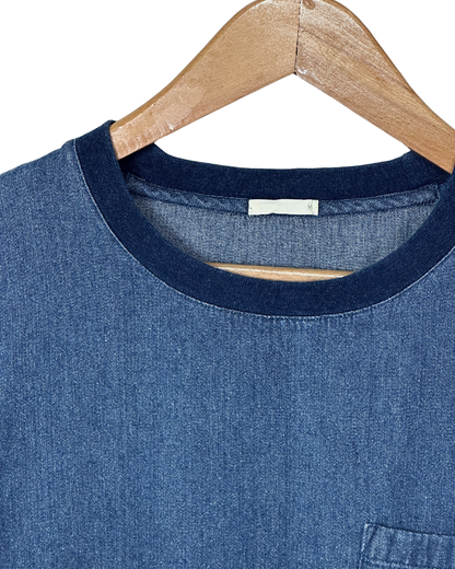 Vintage Oversized Denim T-shirt Medium