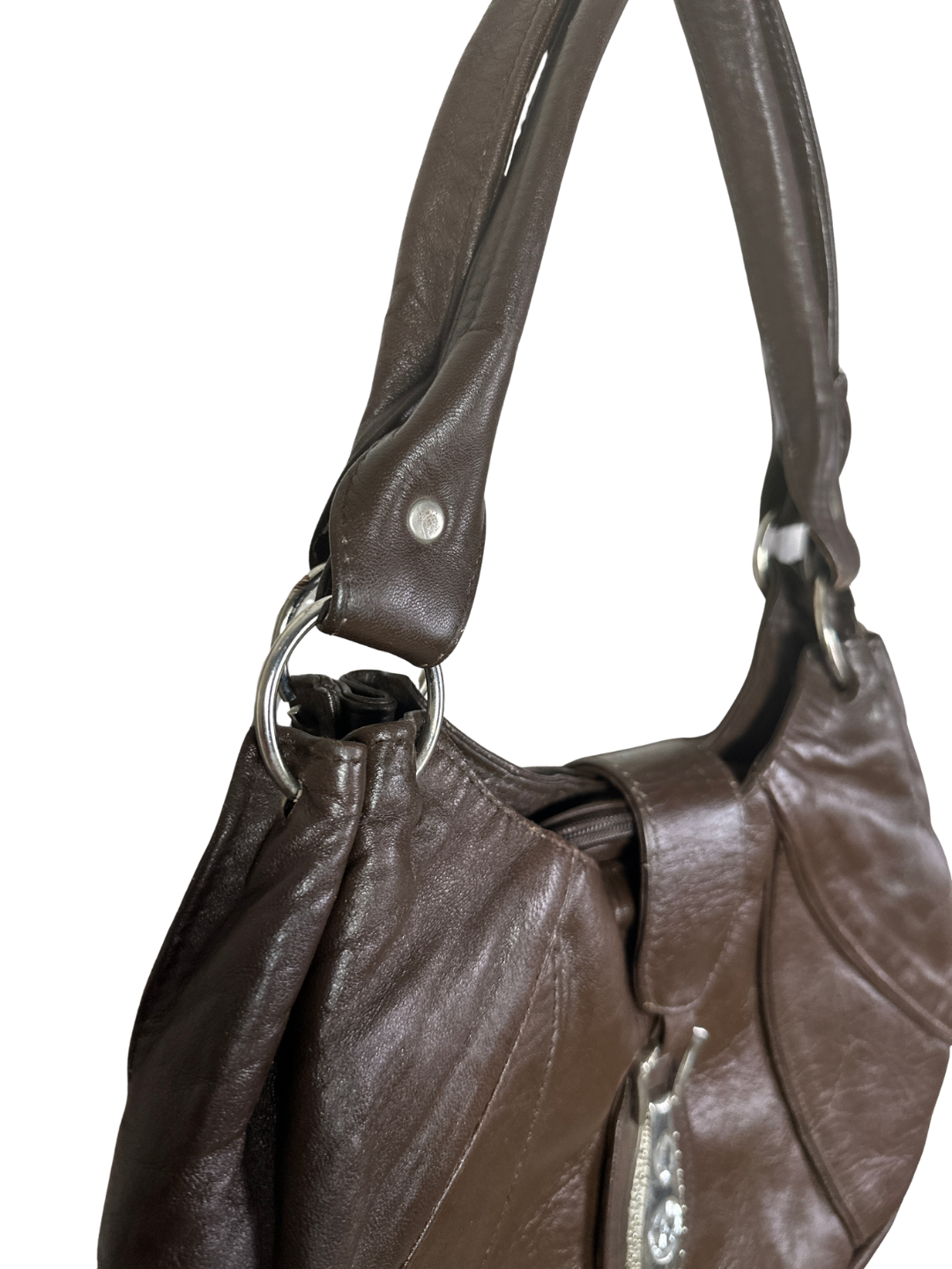Vintage Brown Genuine Leather Shoulder Bag