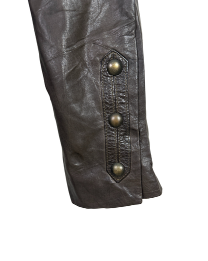 One Step Brown Sheep Leather Women's Coat