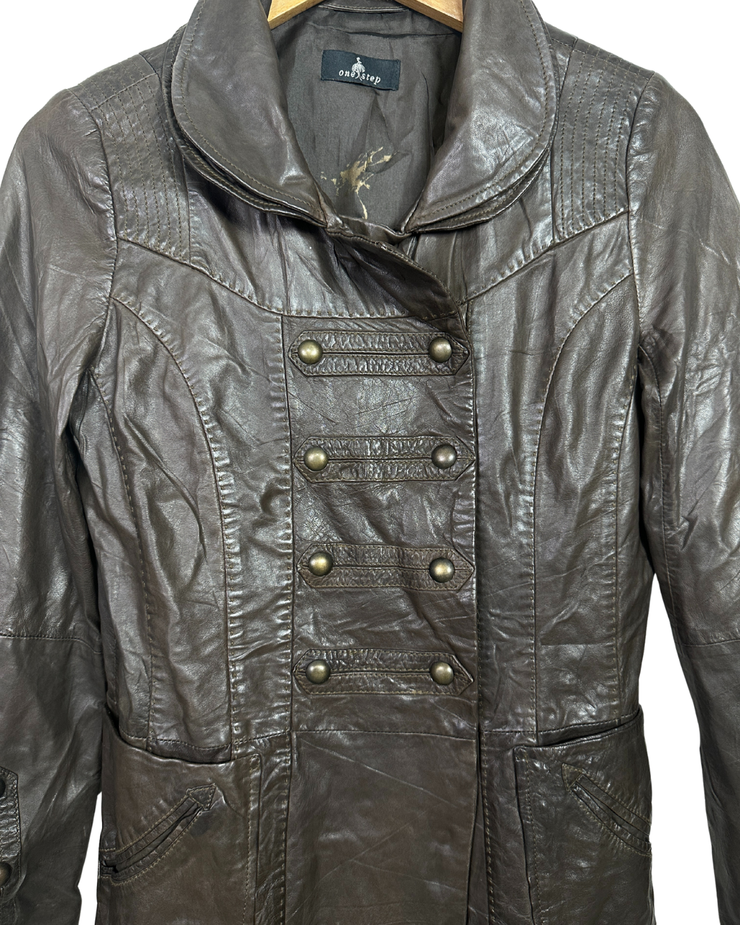 One Step Brown Sheep Leather Women's Coat