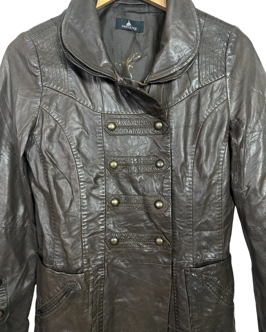 One Step Brown Sheep Leather Women's Coat