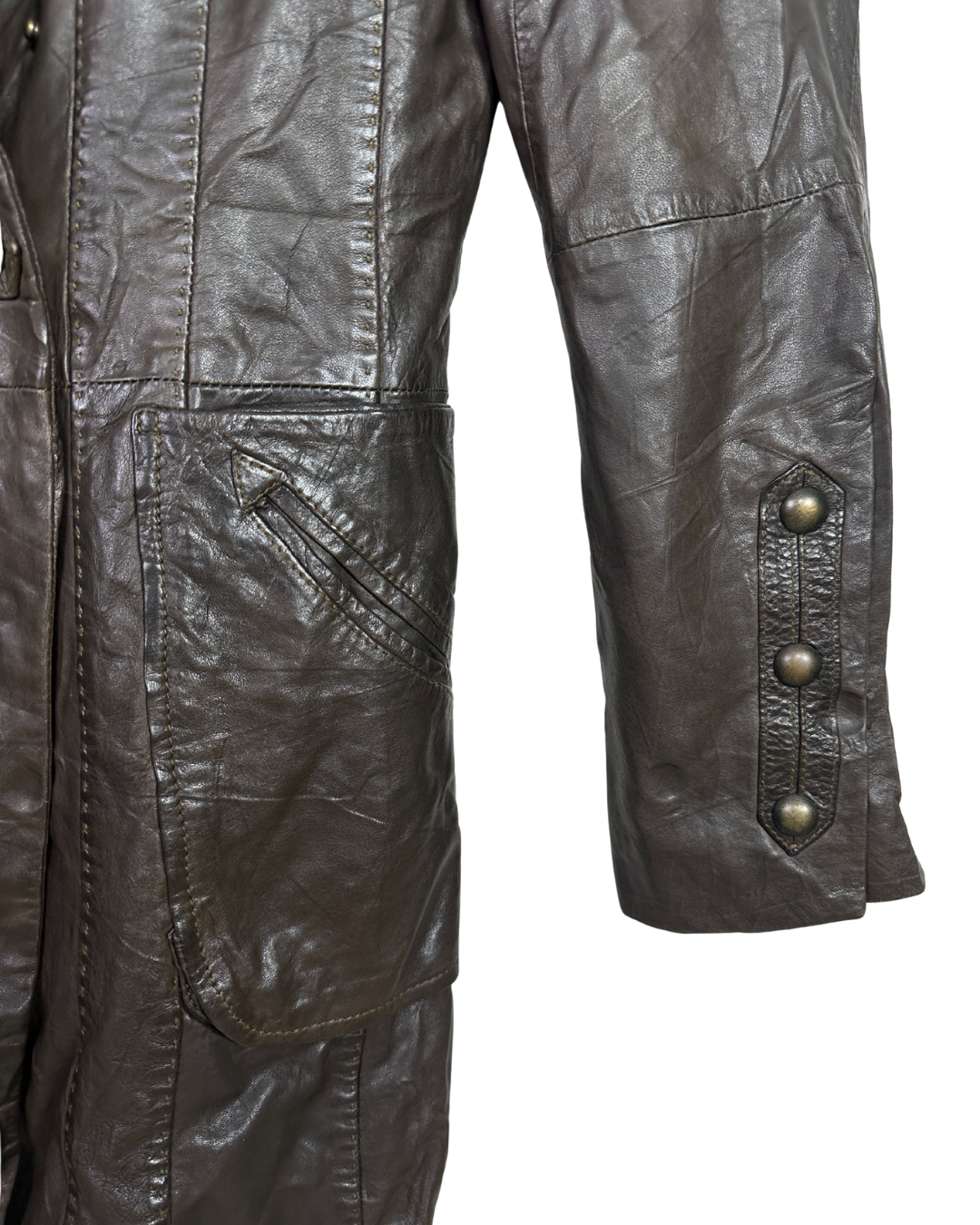 One Step Brown Sheep Leather Women's Coat