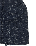 Precis Petite Navy Lace & Sequin High-Neck Keyhole Cocktail Dress - Large