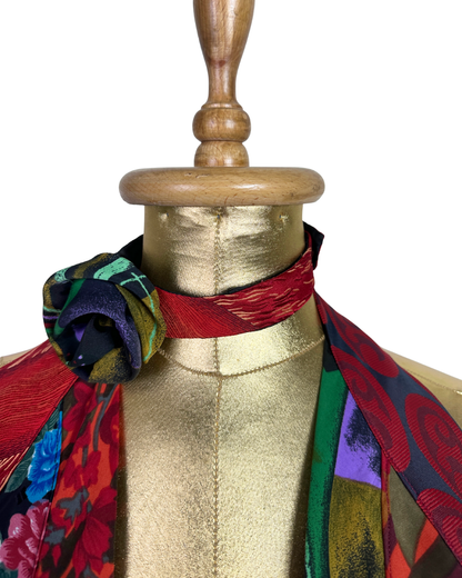 Handmade Upcycled Tie Vest Top with Choker