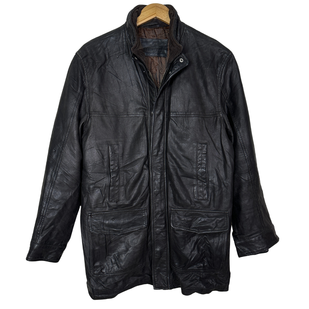 Cortefil Utility Mid-Length Leather Jacket Large