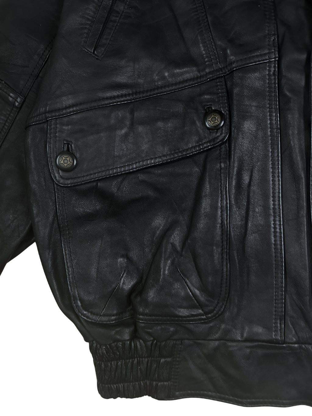 Vintage 90s Genuine Leather Jacket XL
