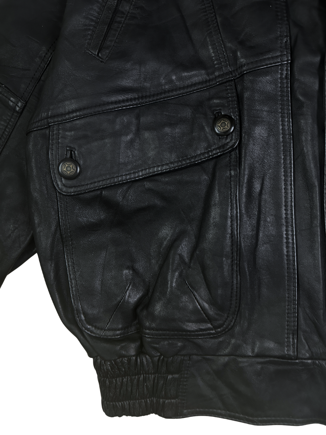 Vintage 90s Genuine Leather Jacket XL