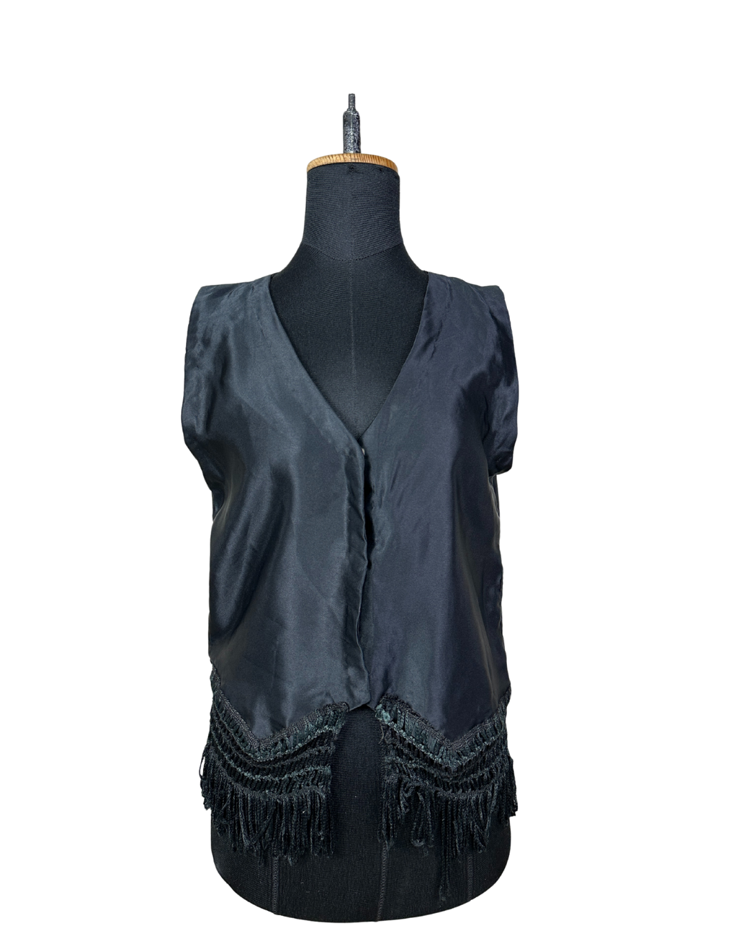 Boho Black Fringe Women's Vest