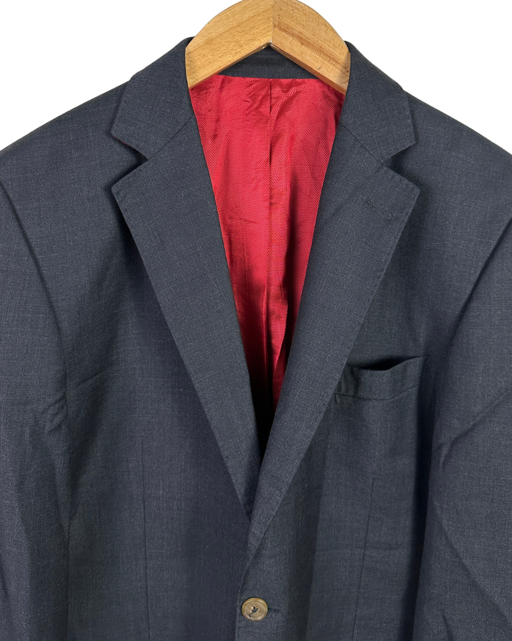 Dark Gray Pure Virgin Wool Blazer - Size 50