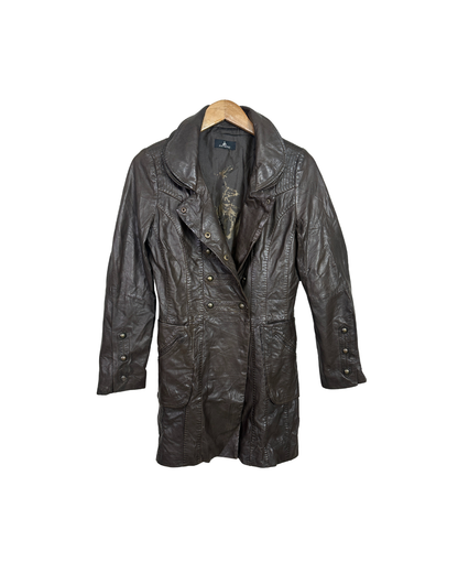 One Step Brown Sheep Leather Women's Coat