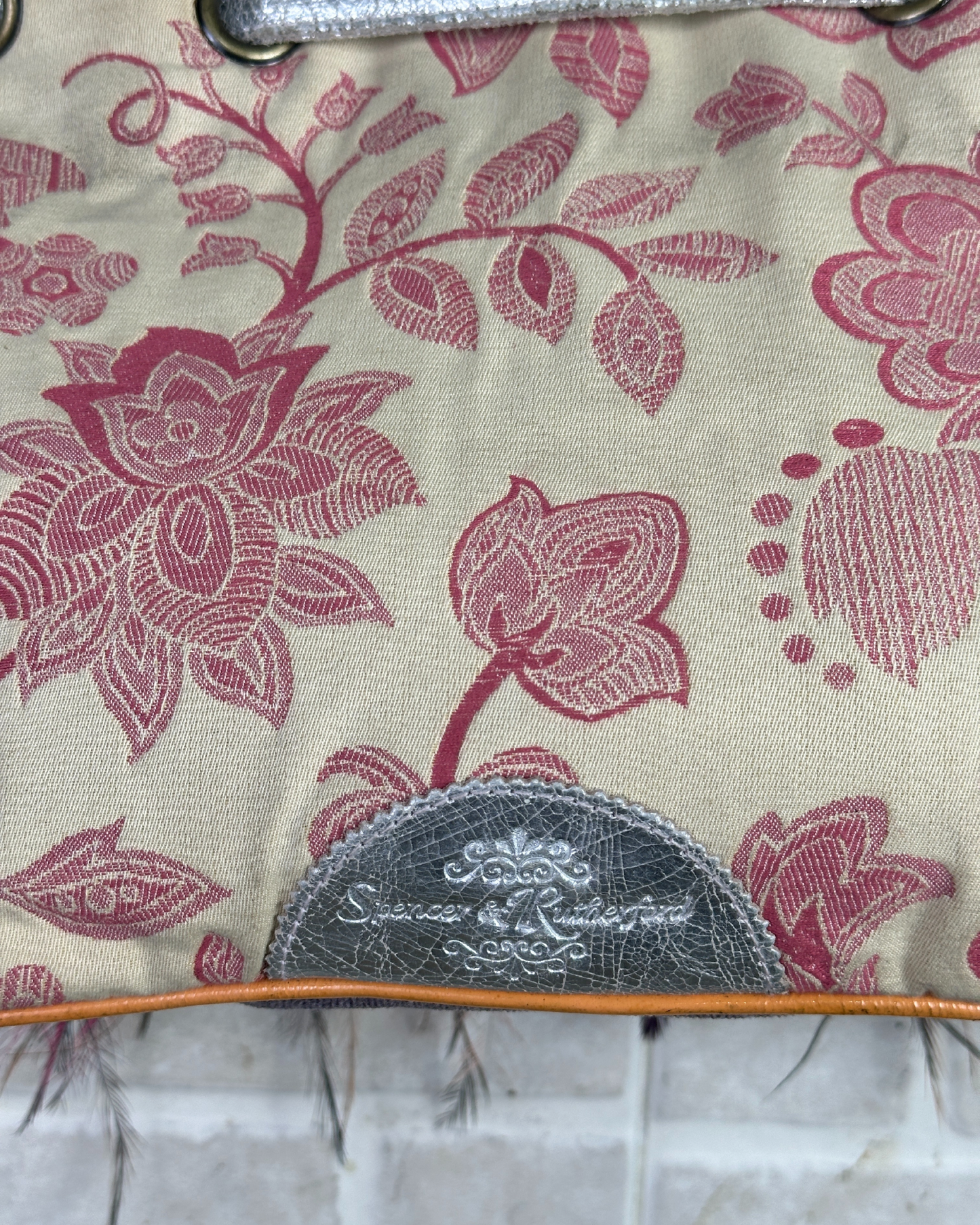 Vintage Spencer & Rutherford Boho Feather and Beads Handbag