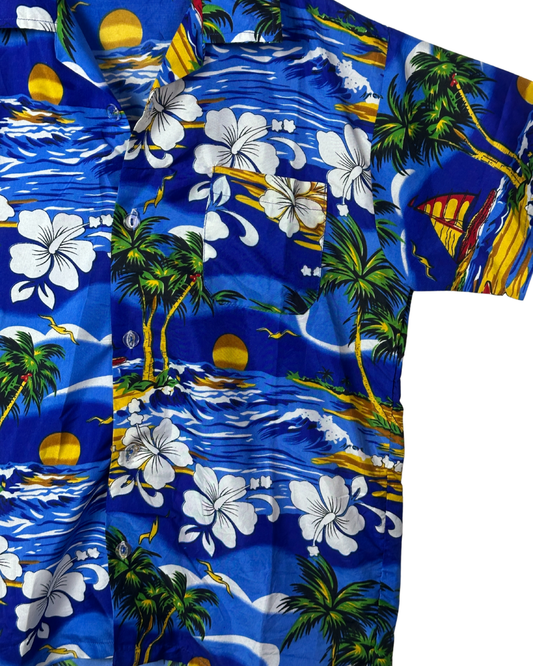 Blue Hawaiian Shirt Small