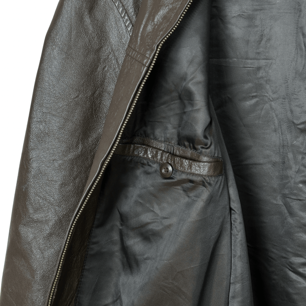 1860 Menswear Genuine Leather Jacket 3XL - Funkify