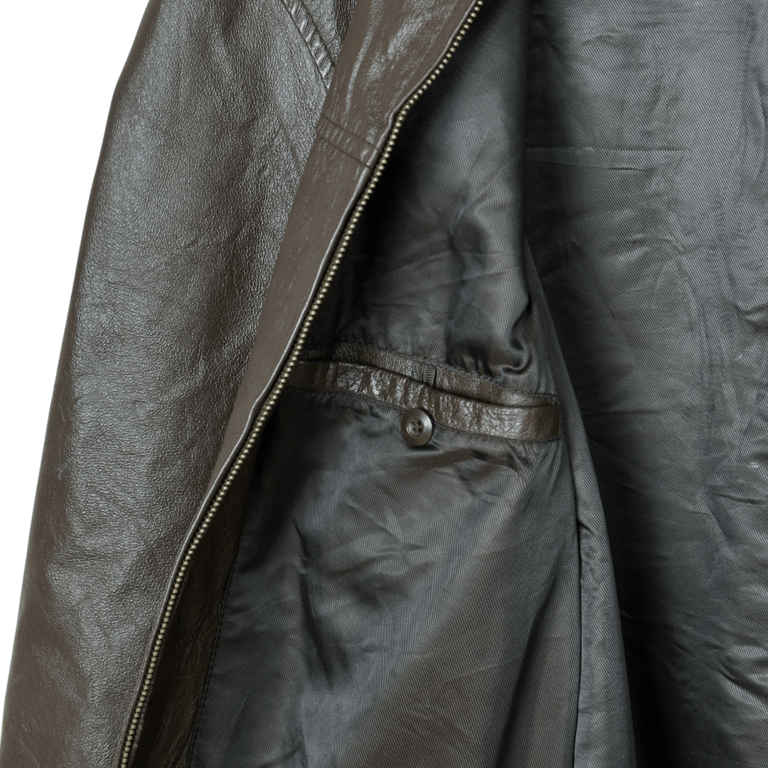 1860 Menswear Genuine Leather Jacket 3XL - Funkify