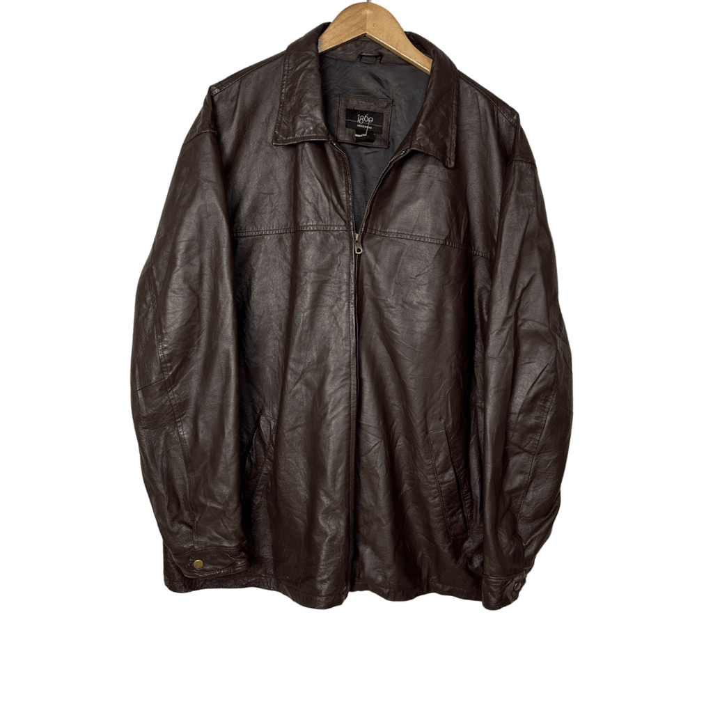 1860 Menswear Genuine Leather Jacket 3XL - Funkify