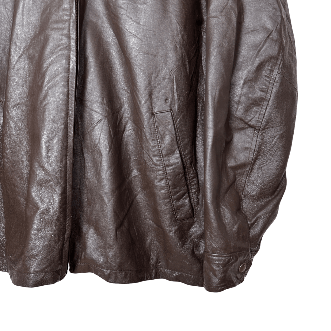1860 Menswear Genuine Leather Jacket 3XL - Funkify