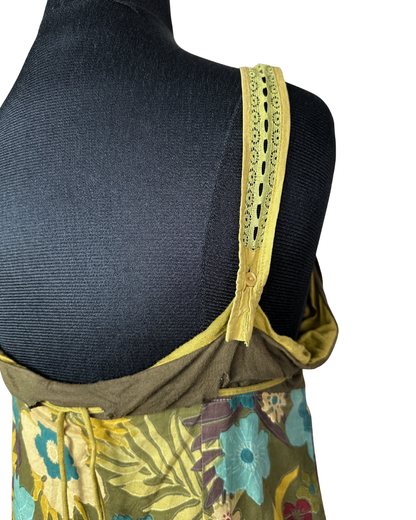 Floral Babydoll Top with Tie-Front