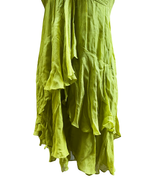 BCBG Maxazria Y2K Beaded Halter Layered Silk Dress
