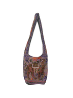 Vintage Purple Embroidered Camel Boho Bag