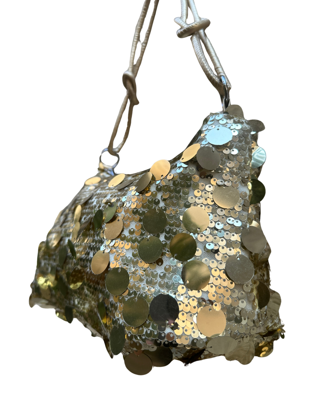 Y2K Sequin Gold Shoulder Bag