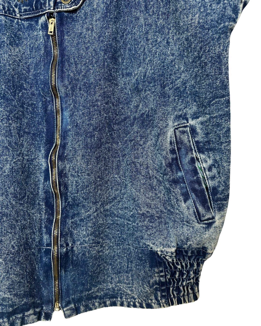 Vintage 80s Embelished Denim Vest Medium