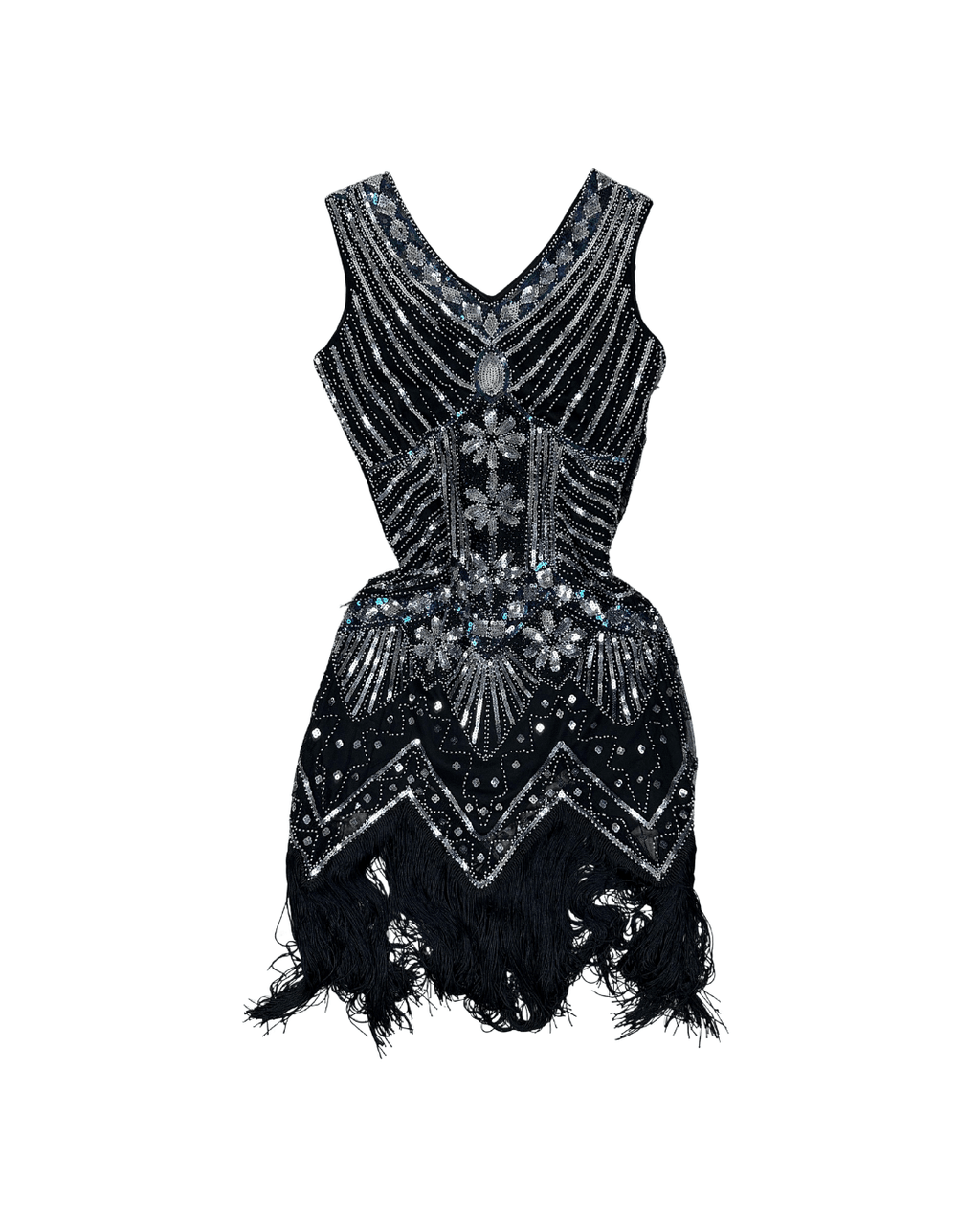 1920's Inspired Great Gatsby Sequin Flapper Dress - Medium - Funkify