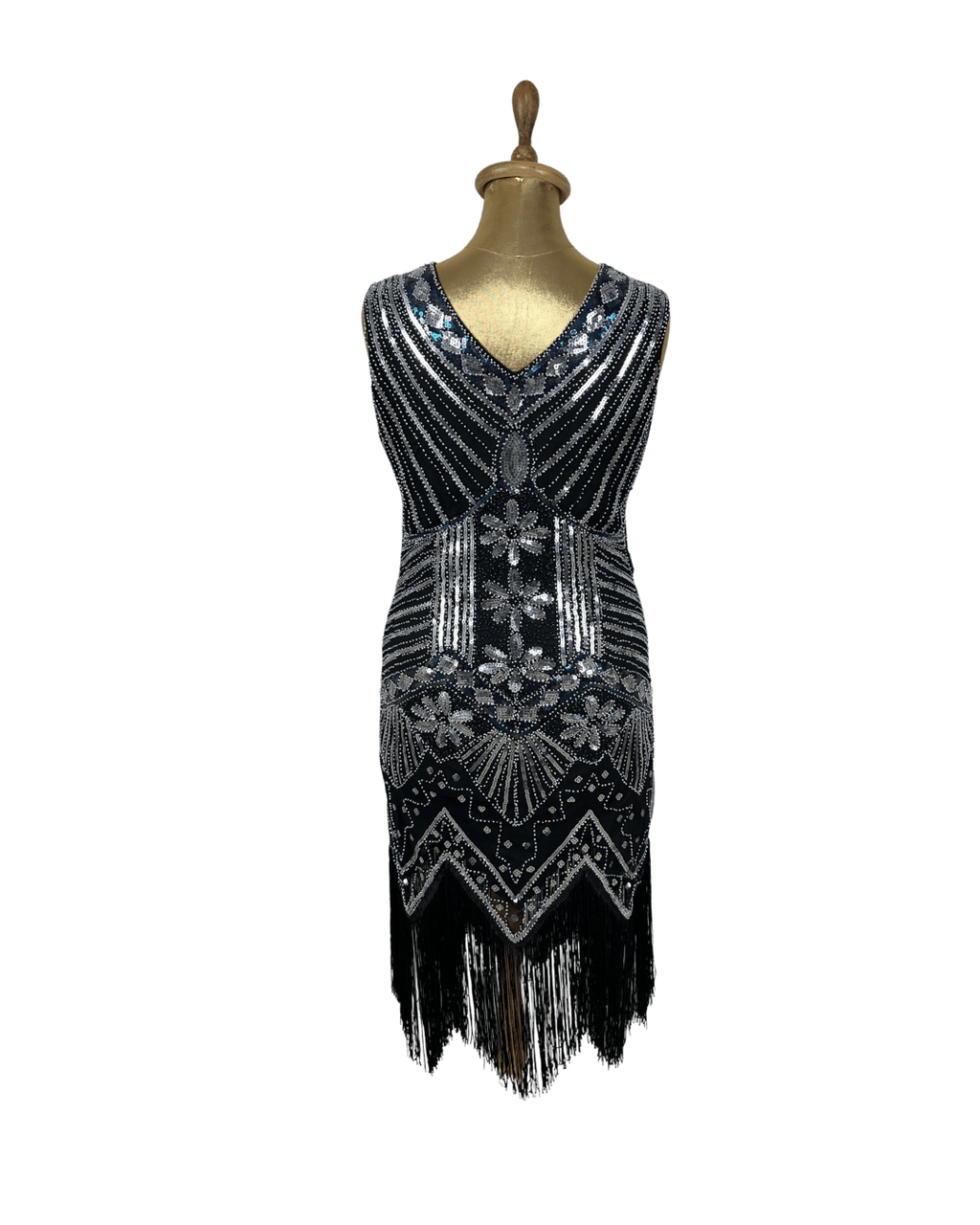 1920's Inspired Great Gatsby Sequin Flapper Dress - Medium - Funkify