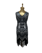 1920's Inspired Great Gatsby Sequin Flapper Dress - Medium - Funkify