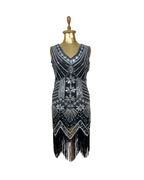 1920's Inspired Great Gatsby Sequin Flapper Dress - Medium - Funkify