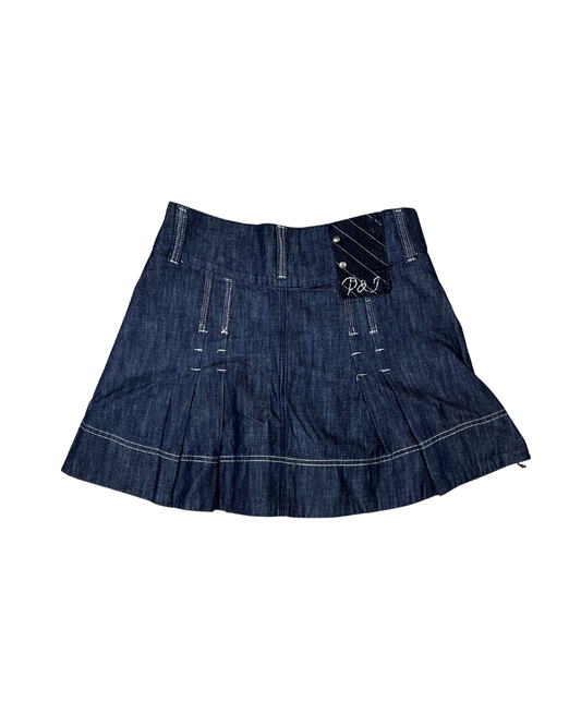 P&J Pleated Denim Skirt - Size 38