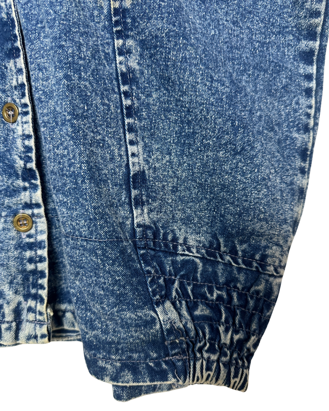 Vintage 80s Embellished Denim Vest Medium