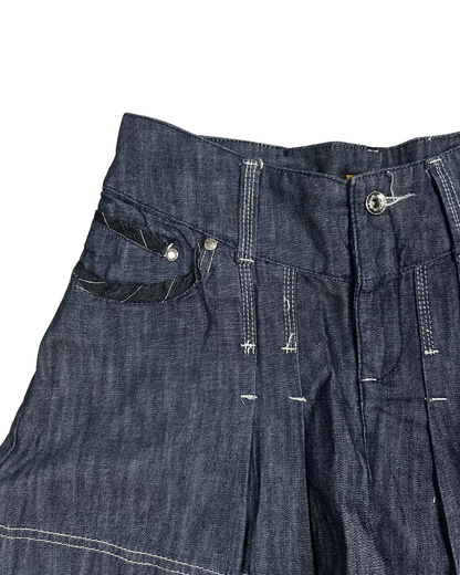 P&J Pleated Denim Skirt - Size 38