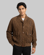 1980s Vintage Genuine Suede Leather Bomber Jacket - XL - Funkify