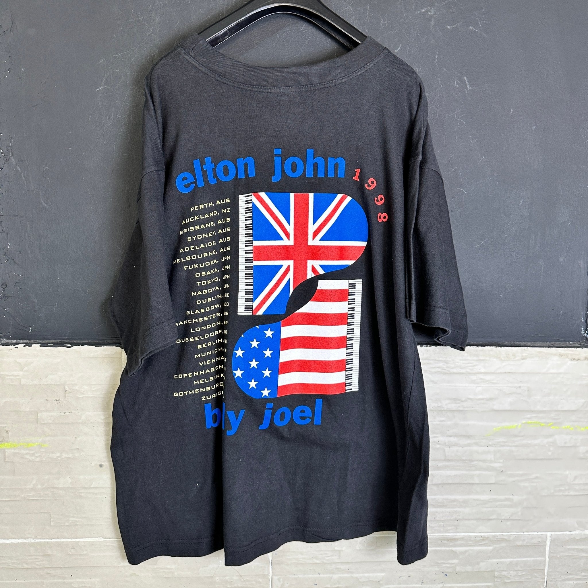 1998 Billy Joel Elton John Tour Graphic T-shirt - Funkify