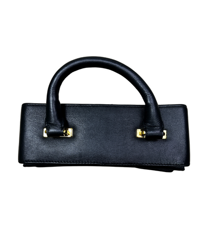 Vintage Genuine Leather Handbag with Removable Crossbody Strap