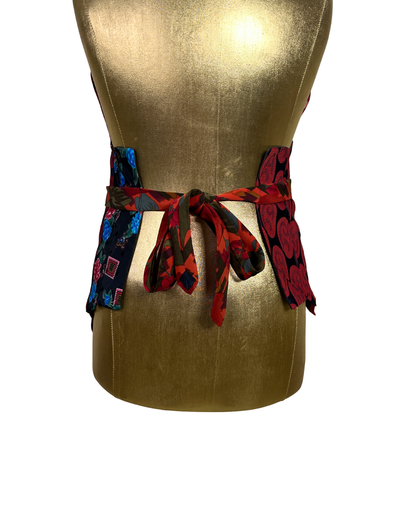 Handmade Upcycled Tie Vest Top with Choker