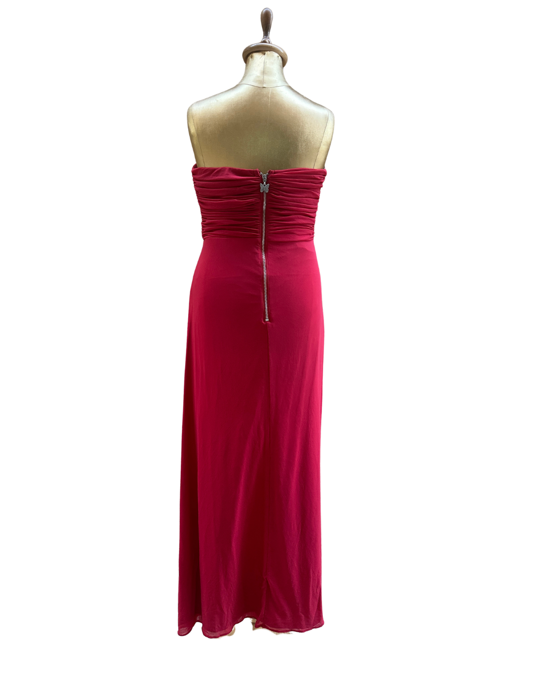 Lipsy Strapless Red Beaded Dress