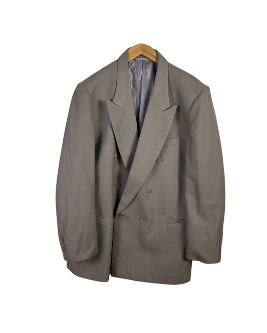 Vintage Double Breasted Full Suit - Large